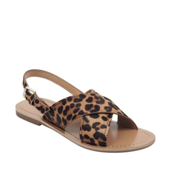 Marc Fisher Animal Print Leather Sandals - Picture 7 of 10
